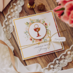 Zaproszenia na I Komunię Świętą Peony